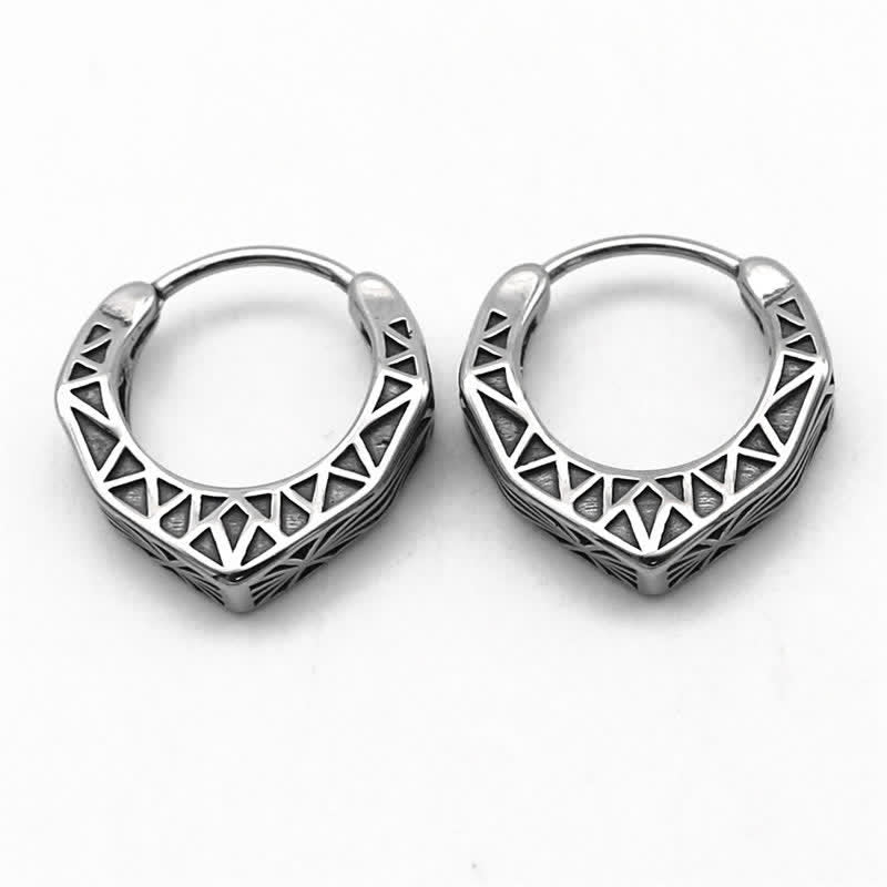 Viking Hoop Titanium Steel Balance Oorbellen - image 5