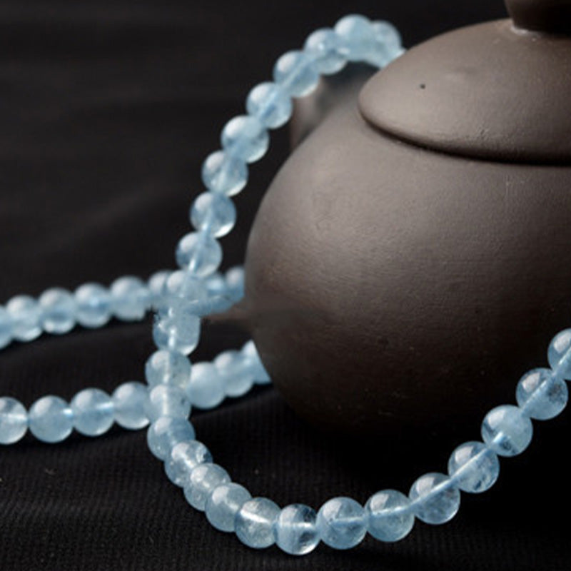 Buddha Stones Natuurlijke aquamarijn vredes- en helende Armband - image 10