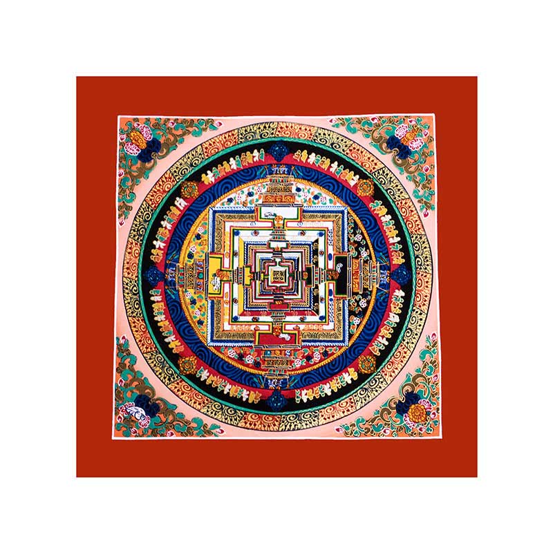 Buddha Stones Tibetaanse handgemaakte Thangka Mandala schilderij blind box met willekeurig kleurenpatroon - image 5
