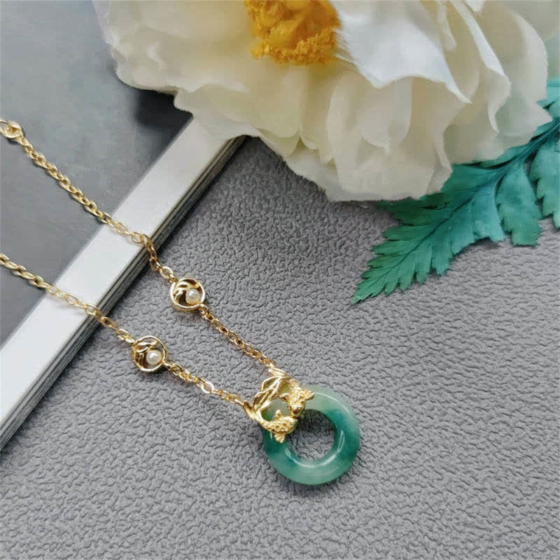 Buddha Stones Cyaan Jade Koi Vis Helende Harmonie Armband - image 7