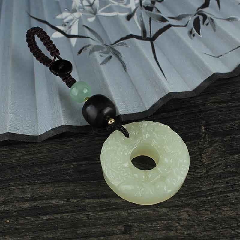 Buddha Stones PiXiu Jade Vredesgesp Sleutelhanger voor Overvloed en Rijkdom - image 5