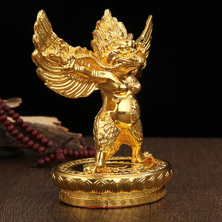 Buddha Stones Tibetaans gouden Garuda vogel legering bescherming huisdecoratie - image 4