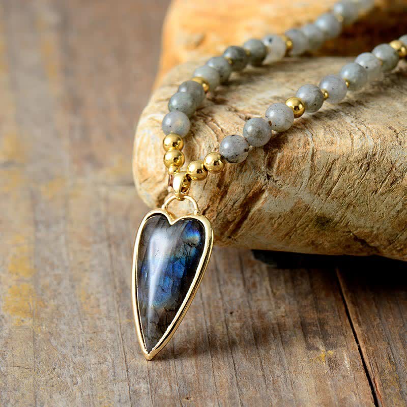Buddha Stones Labradoriet Ketting ter ondersteuning van genezing - image 1