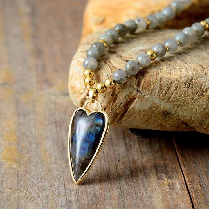Buddha Stones Labradoriet Ketting ter ondersteuning van genezing - image 1