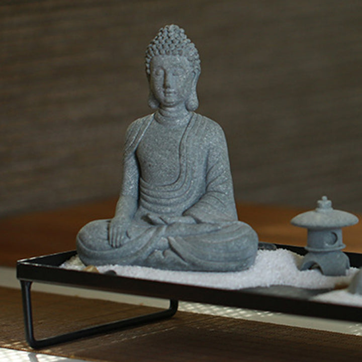 Buddha Stones Zittende meditatie Boeddha zegening Mededogen decoratie - image 12