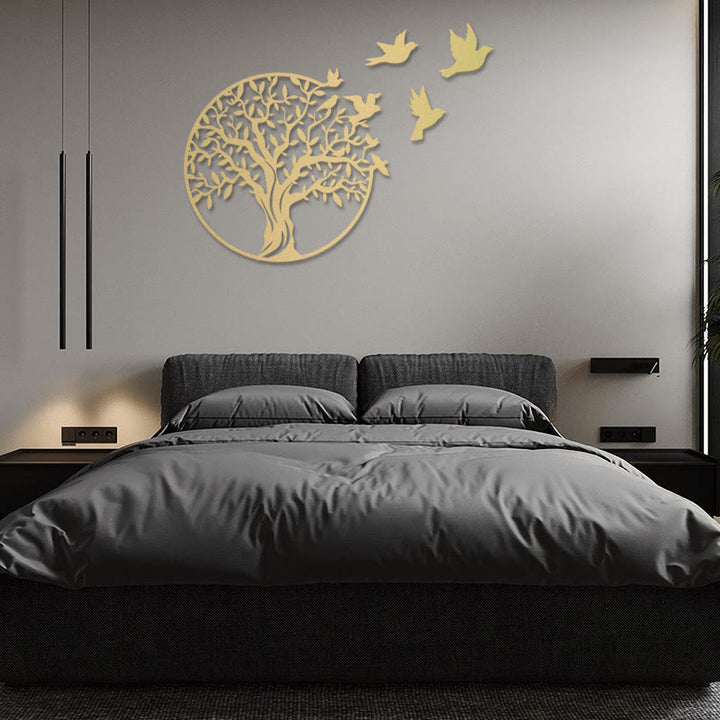 Buddha Stones Levensboom Vogels Bordje Housewarming Cadeau Eenheid Muurdecoratie - image 9