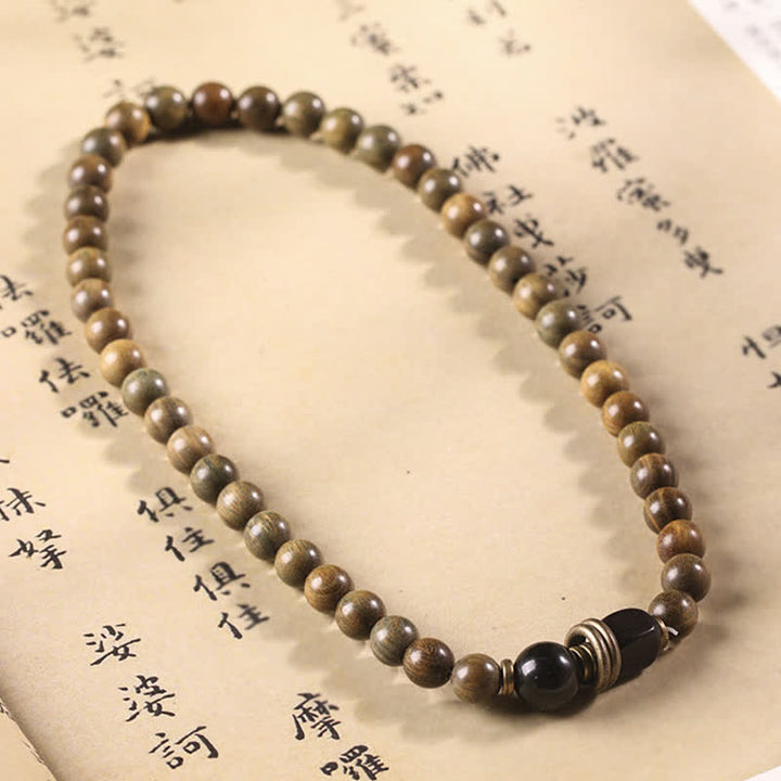Buddha Stones Tibetaanse groene sandelhout kristallen rustgevende Armband - image 12