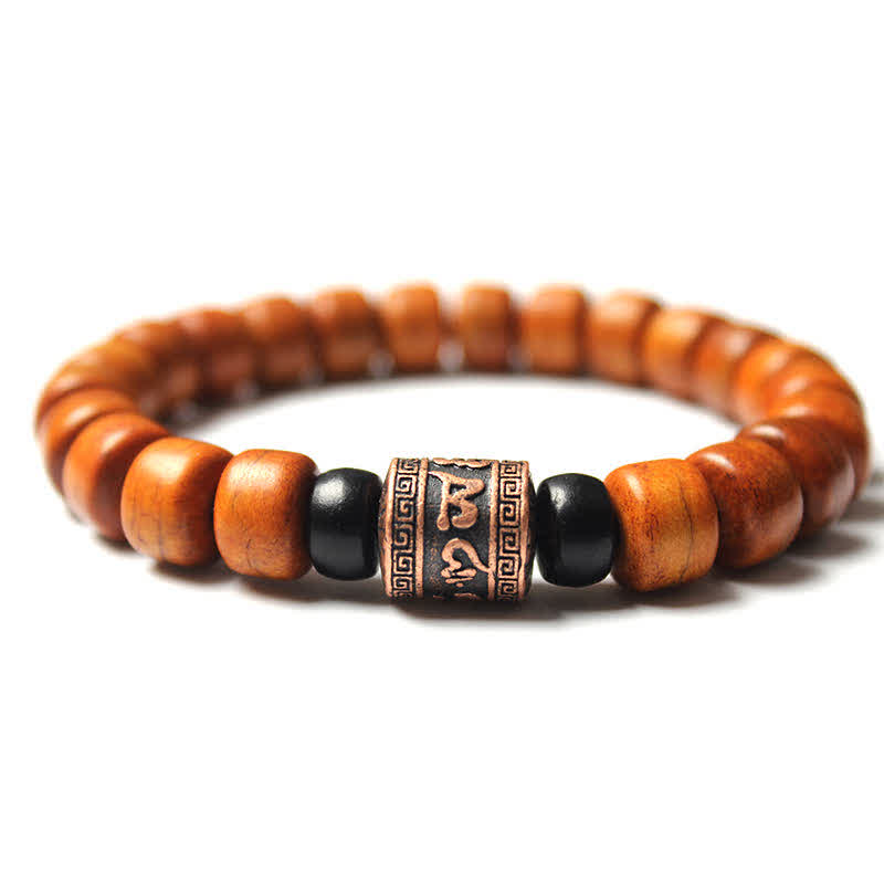 Buddha Stones Tibetaanse botkralen Om Mani Padme Hum sterkte Armband - 10* 8mm - Om Mani Padme Hum (Liefde ♥ Focus) - image 0