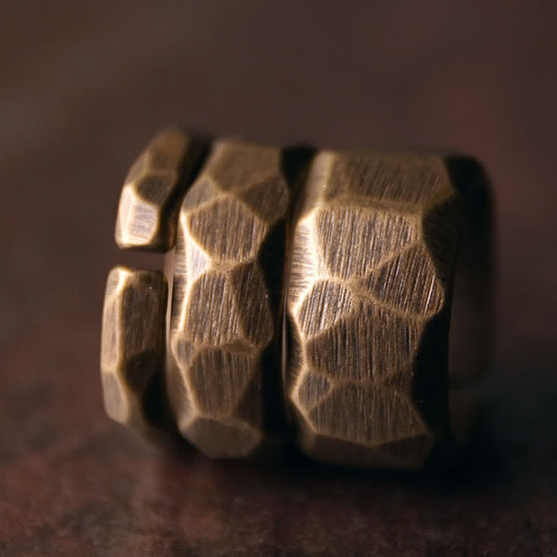 Buddha Stones Tibetaanse Ring van koper met eenvoudig design, symbool van rijkdom. - image 16