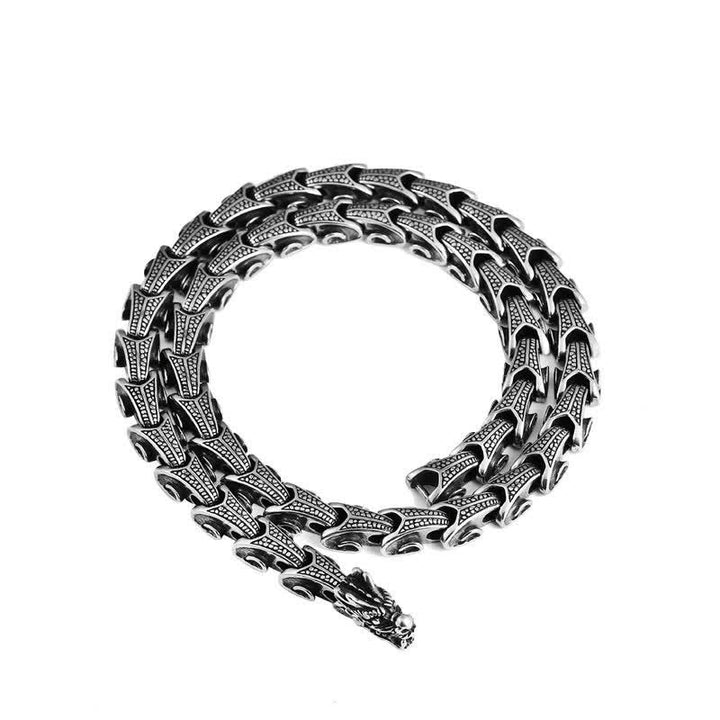 Buddha Stones Beschermende Ketting met hanger en drakenpatroon van titaniumstaal . - image 10