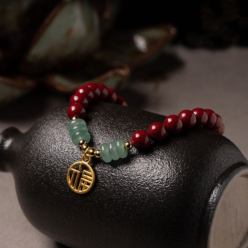 Buddha Stones Armband van cinnabergroene aventurijn - image 1
