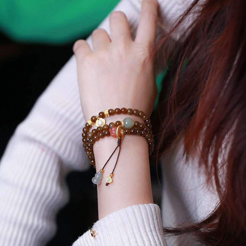 Buddha Stones Jade vlinder pompoen Armband Ketting - image 7