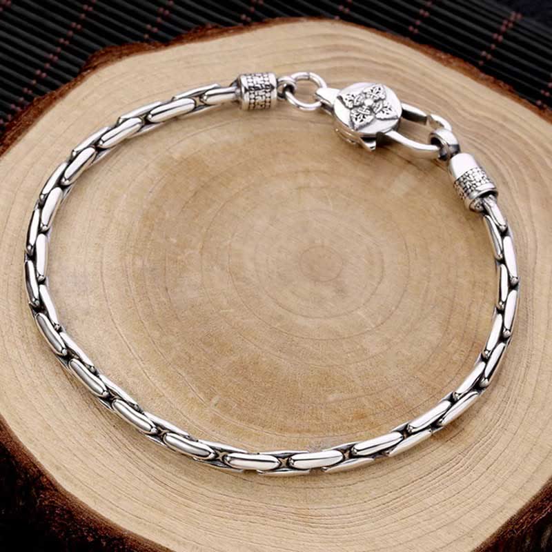 Buddha Stones Tibetaanse dubbele Dorje Om Mani Padme Hum Boeddha Swastika Vajra sterkte Armband - image 1
