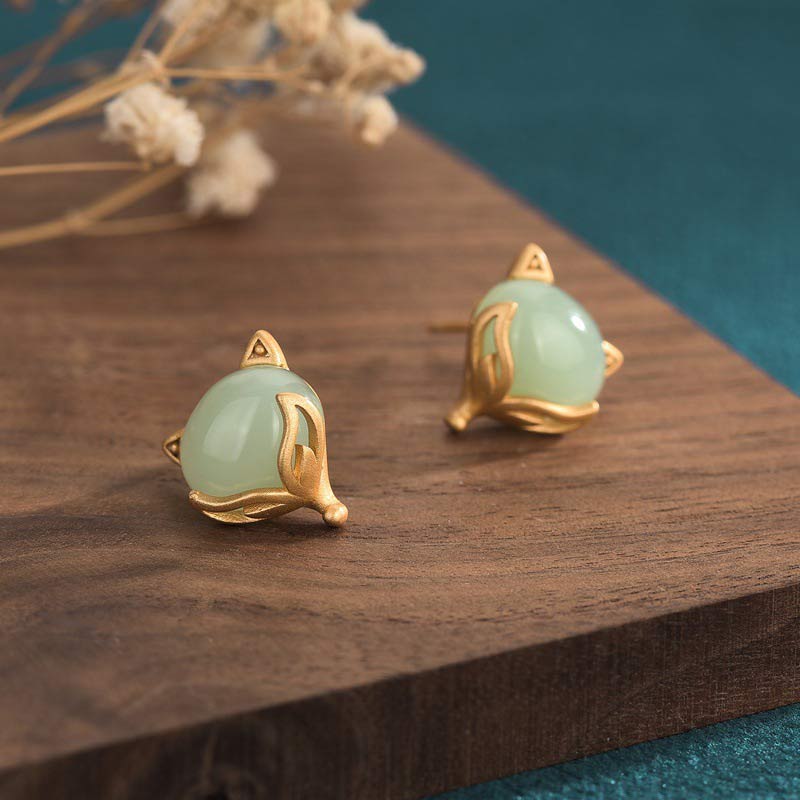 Buddha Stones Feng Shui Jade Oorbellen - image 1