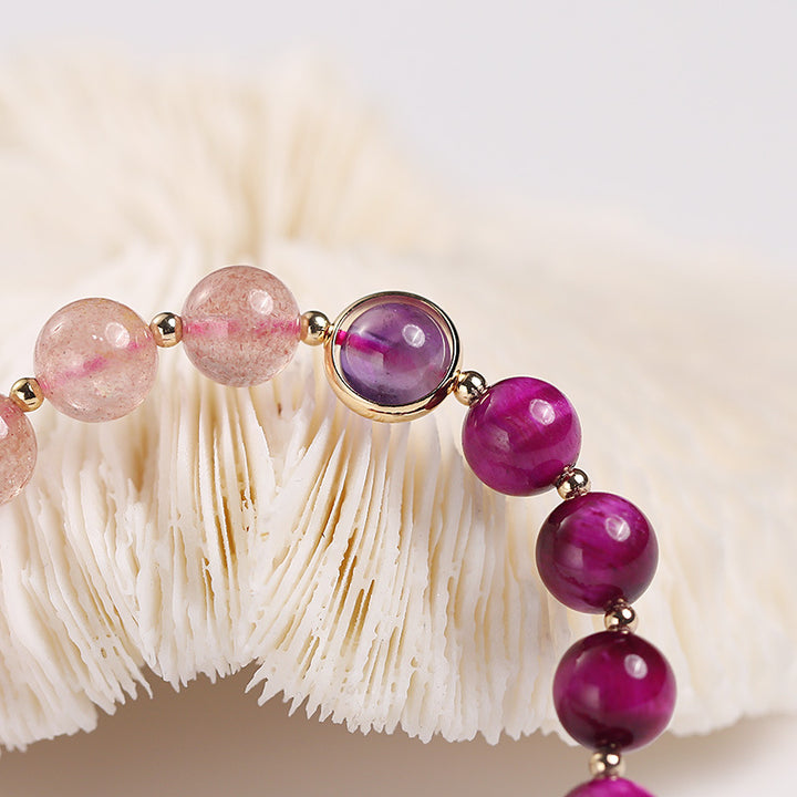 Buddha Stones Natuurlijke aardbeikwarts PiXiu Armband - image 2