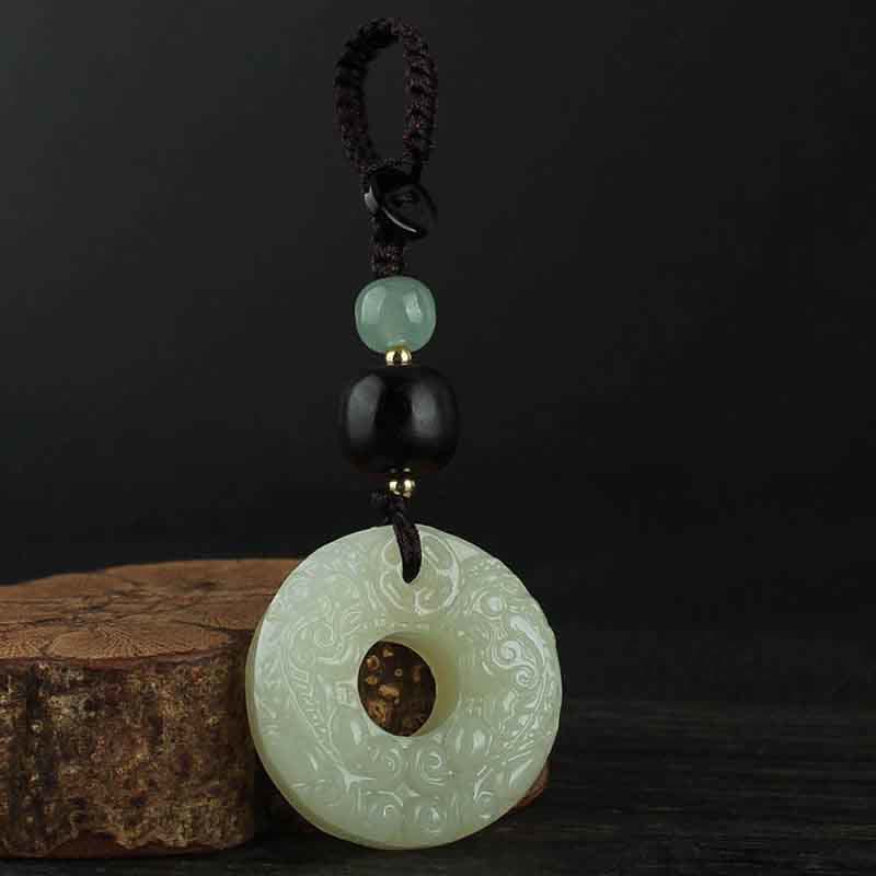 Buddha Stones PiXiu Jade Vredesgesp Sleutelhanger voor Overvloed en Rijkdom - image 8