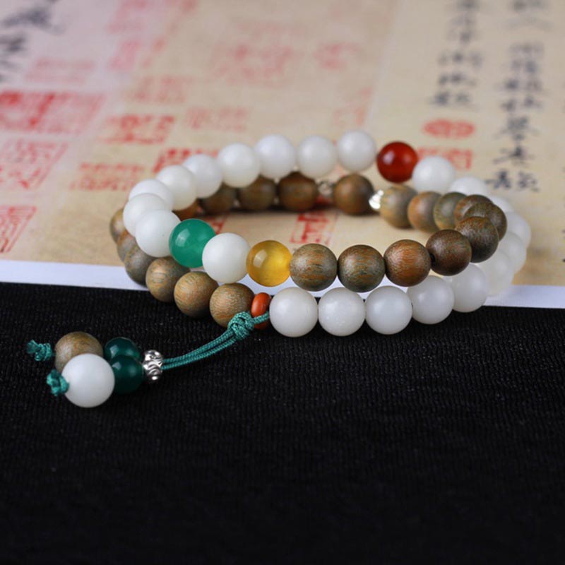 Groene sandelhout Bodhizaad Wake Up Luck Armband - image 2
