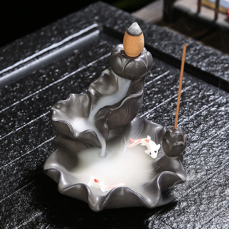 Buddha Stones Koi-vis Wierook decoratie - Koi-vis - image 0