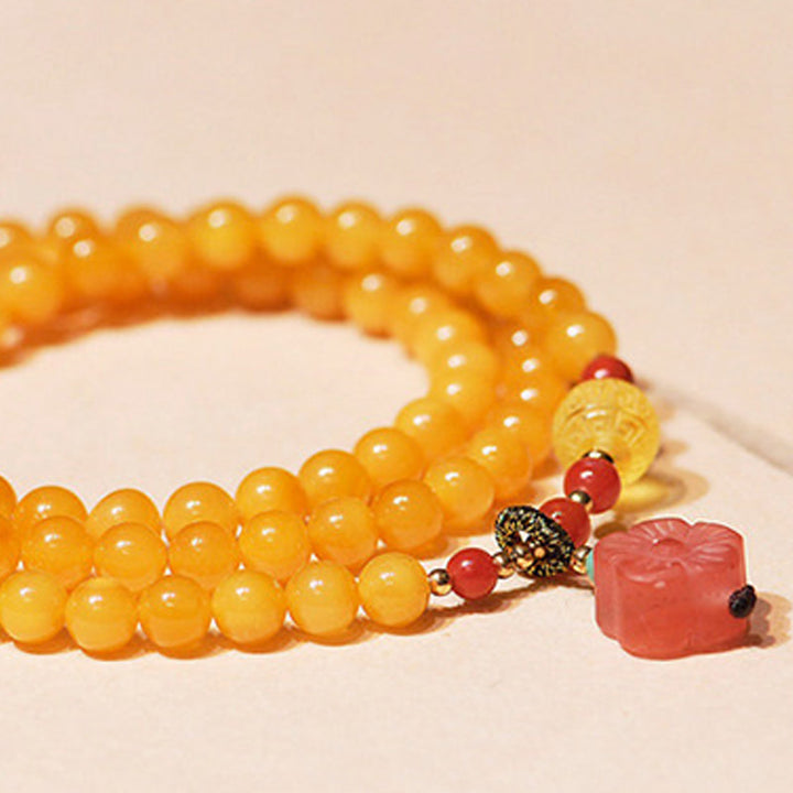 Amber Healing Balance Ketting, Armband met bloembedel - image 5