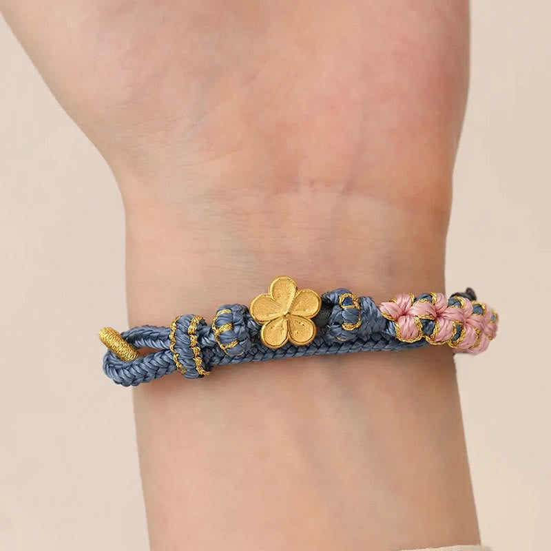 Buddha Stones Armband met perzikbloesemmotief en symbool van rijkdom. - image 3