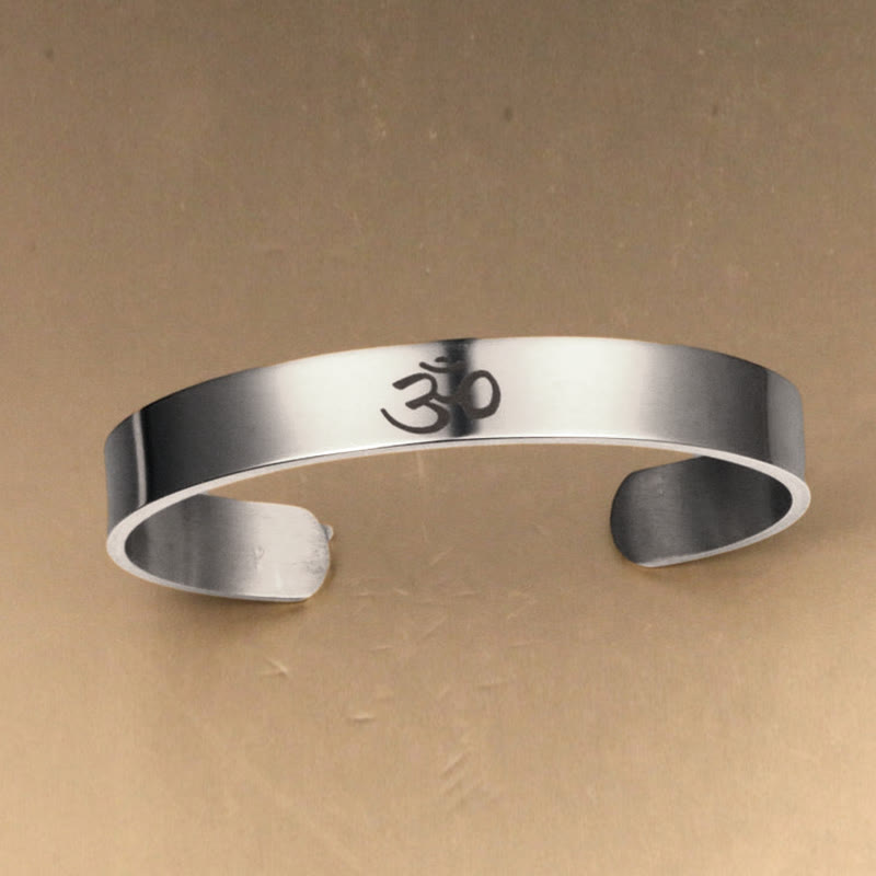 Buddha Stones Bangle OM-symbool mindfulness Manchetarmband - image 4