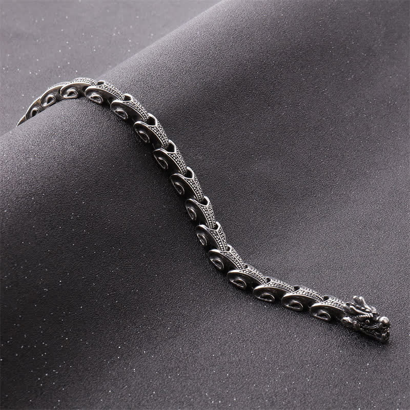 Buddha Stones Beschermende Ketting met hanger en drakenpatroon van titaniumstaal . - image 5