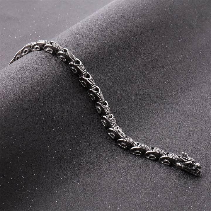 Buddha Stones Beschermende Ketting met hanger en drakenpatroon van titaniumstaal . - image 5