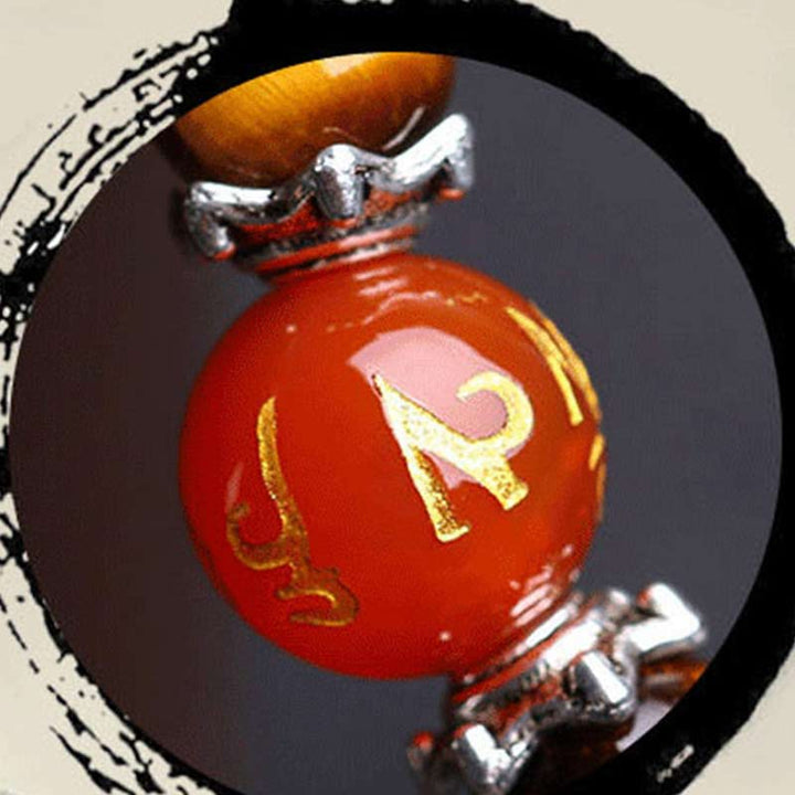 Chinese dierenriem 108 kralen zwarte obsidiaan tijgeroog Mala Armband - image 7