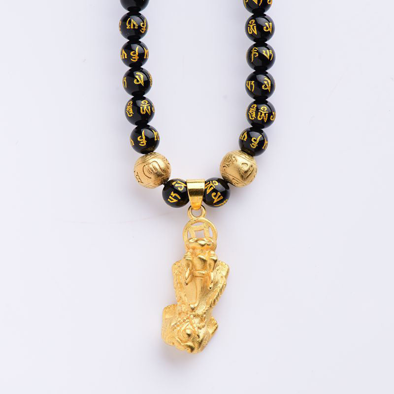 Feng Shui Obsidiaan PiXiu Ketting - image 2