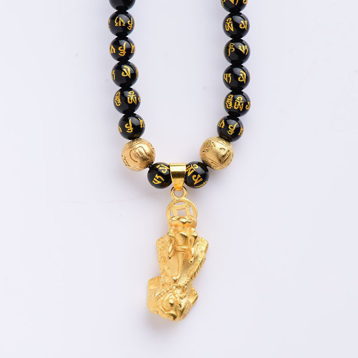 Feng Shui Obsidiaan PiXiu Ketting - image 2