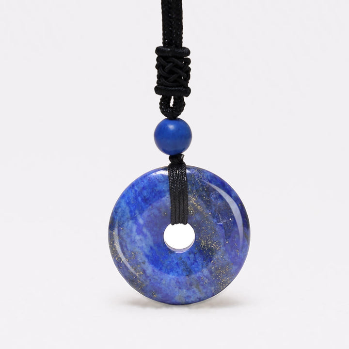 Buddha Stones Geluksmunt hanger met helende kristal edelsteen Ketting - Lapis lazuli - image 27