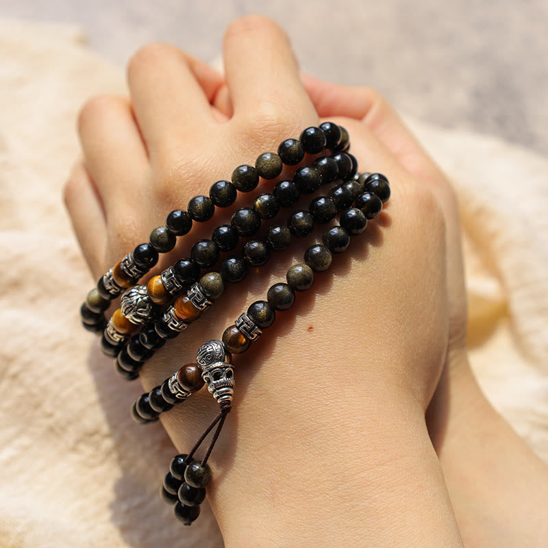 Gouden Obsidiaan Energie Armband Ketting - image 6