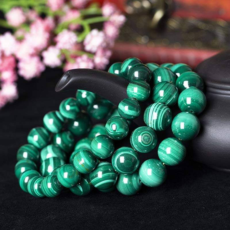 Buddha Stones Natuurlijke malachiet Armband voor rust en ontspanning - image 11