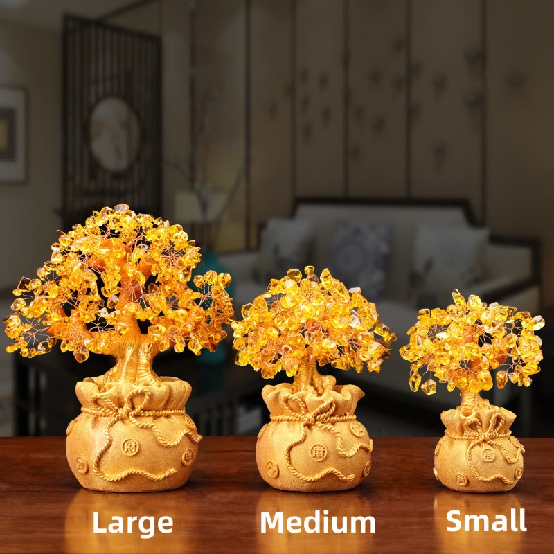 Buddha Stones Natuurlijke citrien geldboom edelsteen ornament - Feng Shui voor voorspoed - image 1