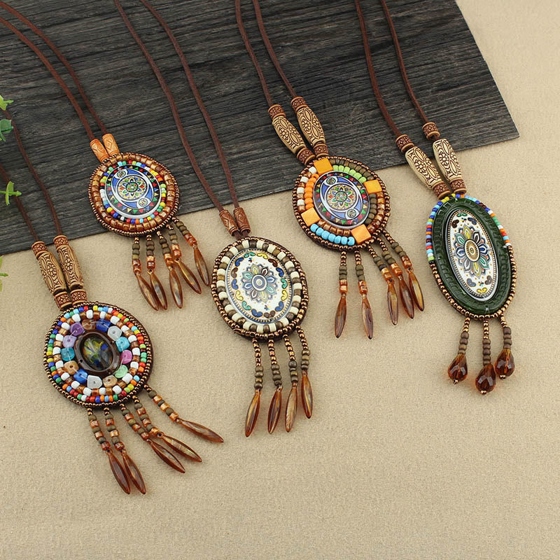 Buddha Stones Mandala-patroon kralen creatieve Ketting - image 0