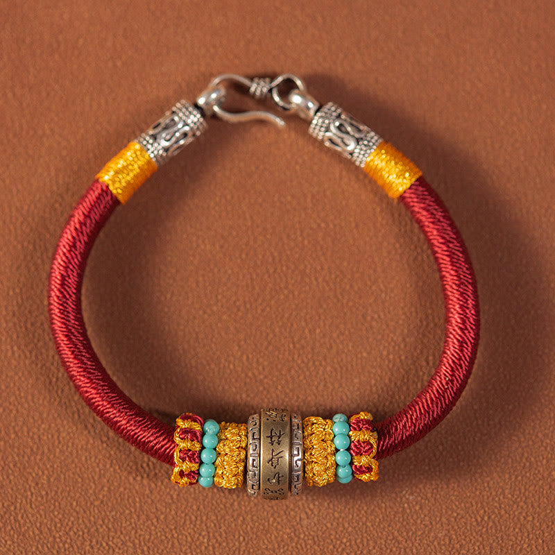 Buddha Stones Handgemaakte Tibetaanse amulet met King Kong-knoop, geluksbescherming en gevlochten Armband. - Rood - 19 cm voor gewichtsbereik (90-100 kg) - image 0