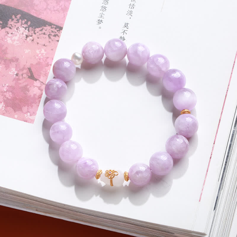 Buddha Stones Kunziet Hetian Witte Jade Kalebas Armband voor Liefde en Spirituele Groei - image 1