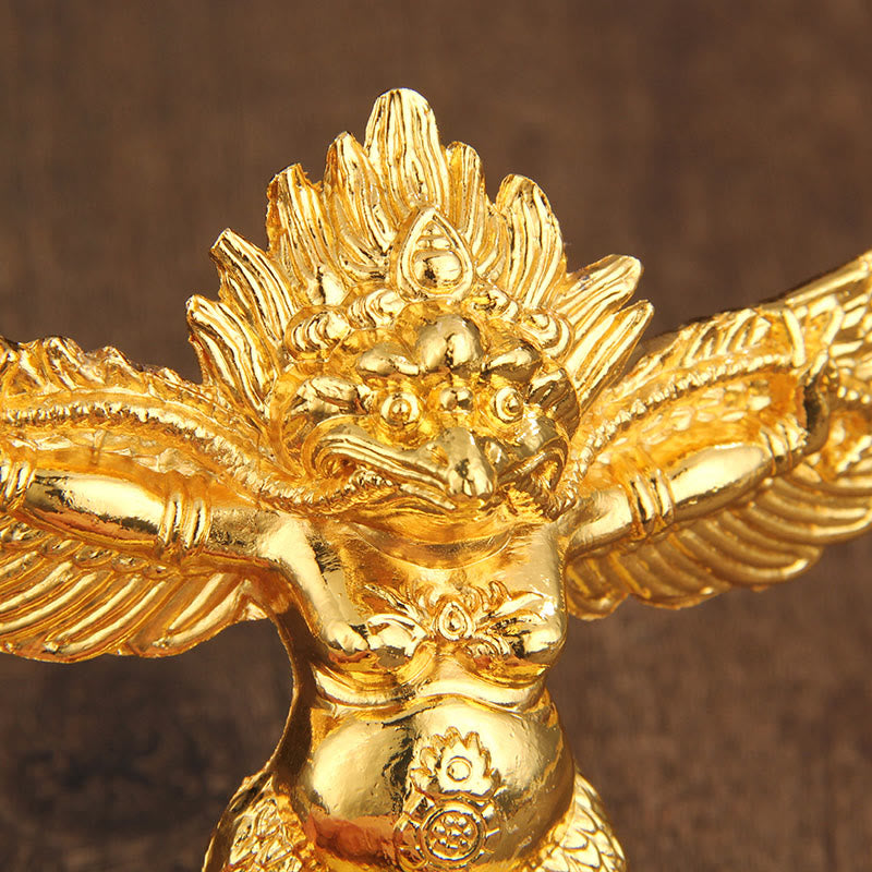 Buddha Stones Tibetaans gouden Garuda vogel legering bescherming huisdecoratie - image 2