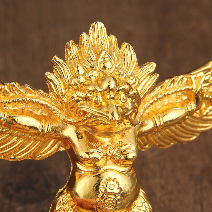 Buddha Stones Tibetaans gouden Garuda vogel legering bescherming huisdecoratie - image 2