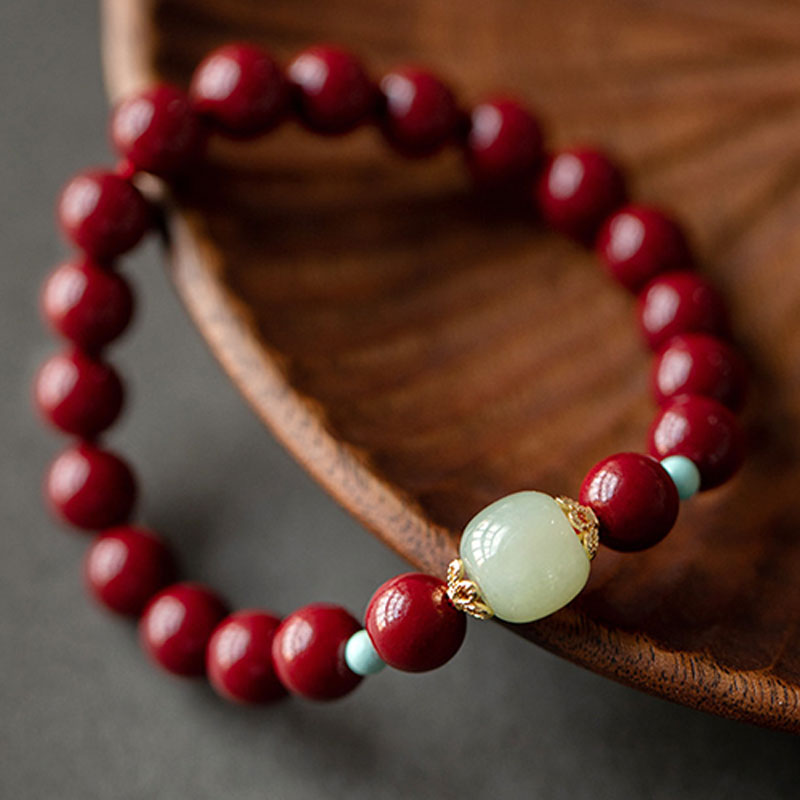Buddha Stones Armband van cinnabergroene aventurijn - image 3