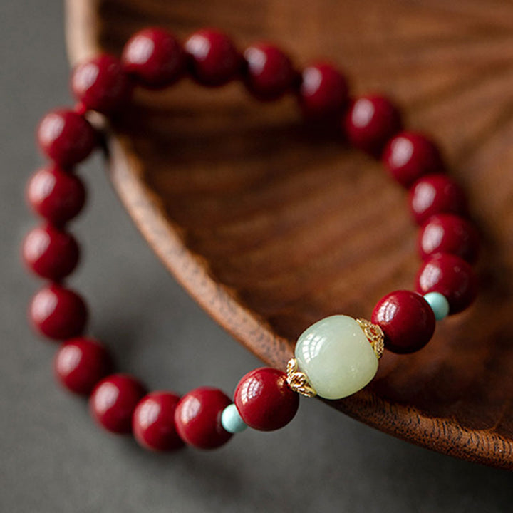 Buddha Stones Armband van cinnabergroene aventurijn - image 3