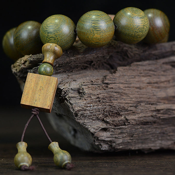 Buddha Stones Tibetaanse Armband met groene sandelhoutextractie - image 5