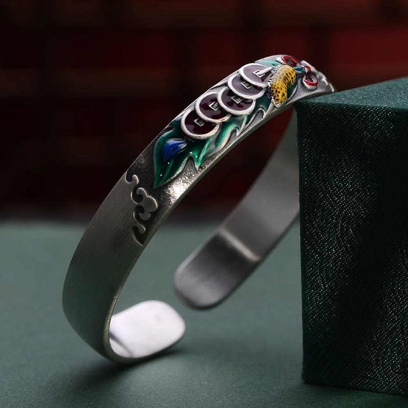 Buddha Stones Feng Shui Vijf Keizer Munten Pinda Rijkdom Bangle-armband - image 2