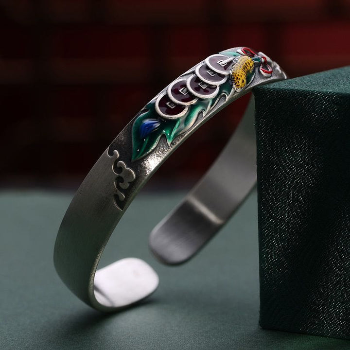 Buddha Stones Feng Shui Vijf Keizer Munten Pinda Rijkdom Bangle-armband - image 2