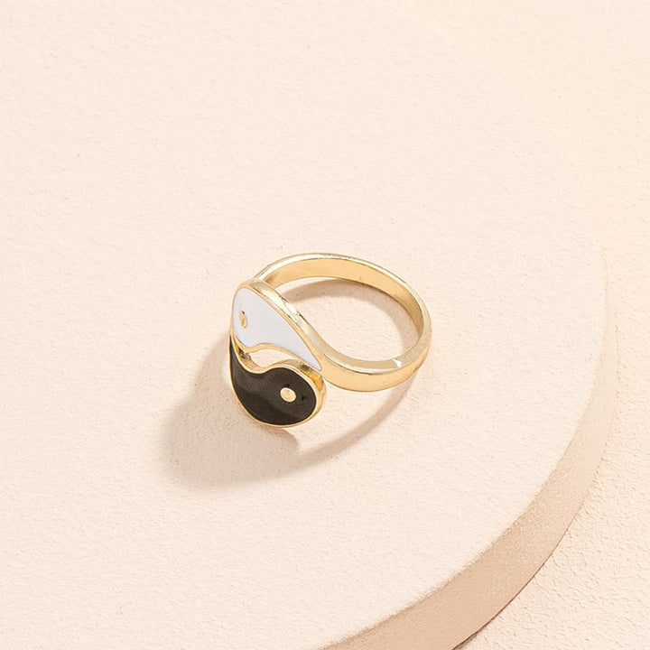 Verstelbare Ring met Yin Yang-symbool en zegenmotief voor stellen. - image 2