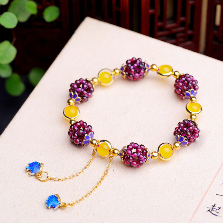 Buddha Stones Tibetaanse granaat Armband voor rust en ontspanning - image 2