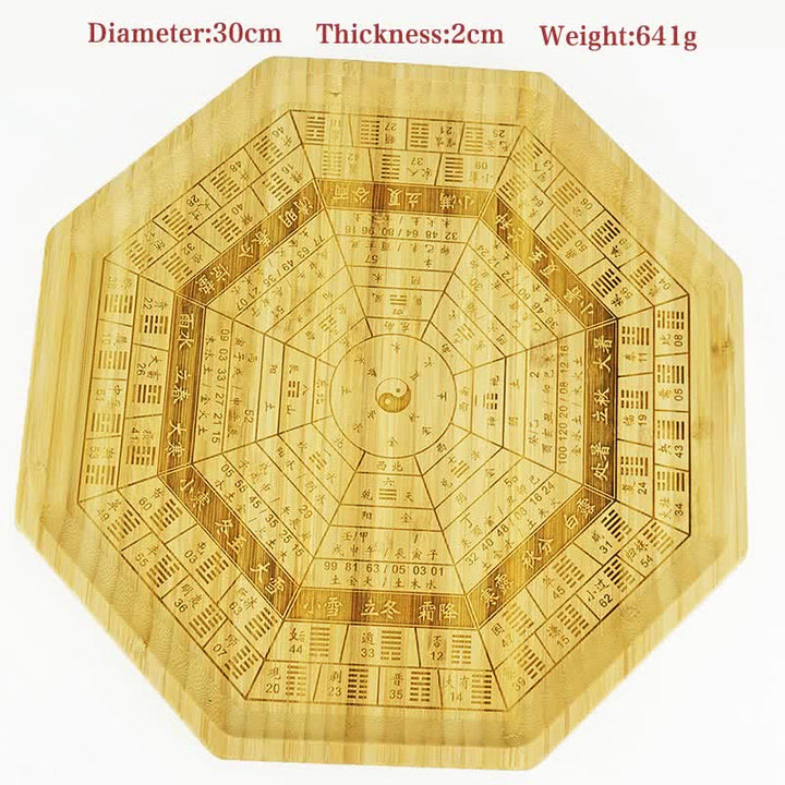 Feng Shui Bamboe Bagua Kaart Harmonie Energie Kaart - Kaart van de Bagua met 64 trigrammen, 30 cm - image 37