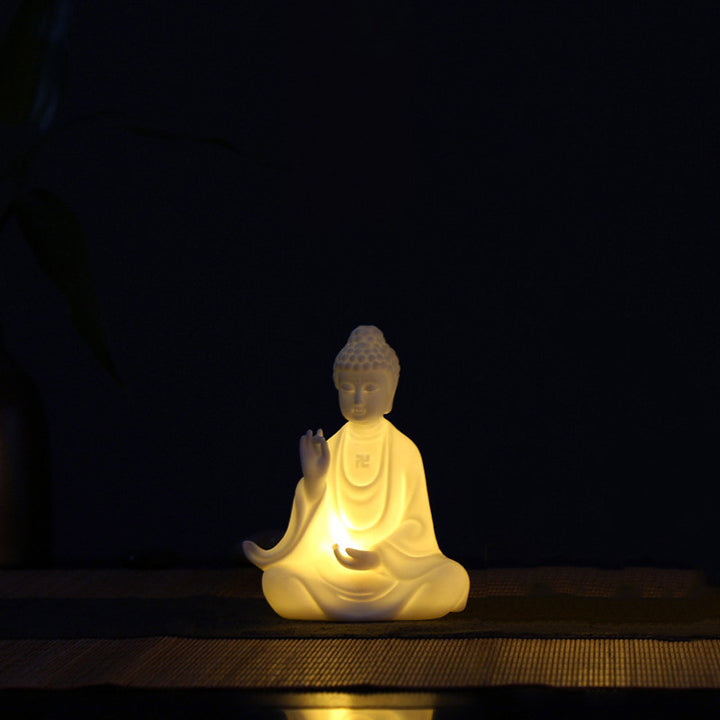 Boeddha Avalokitesvara Ksitigarbha Bodhisattva zegen keramische LED-decoratie - Boeddha - image 1