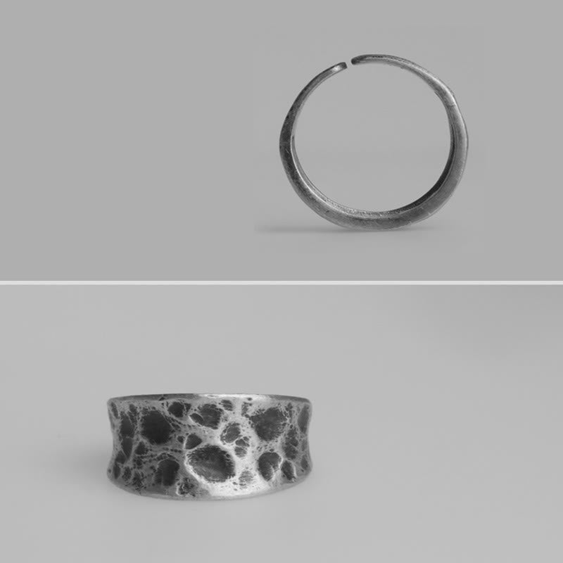 Buddha Stones 925 Sterling Zilveren Ring met Bobbelstructuur - image 6