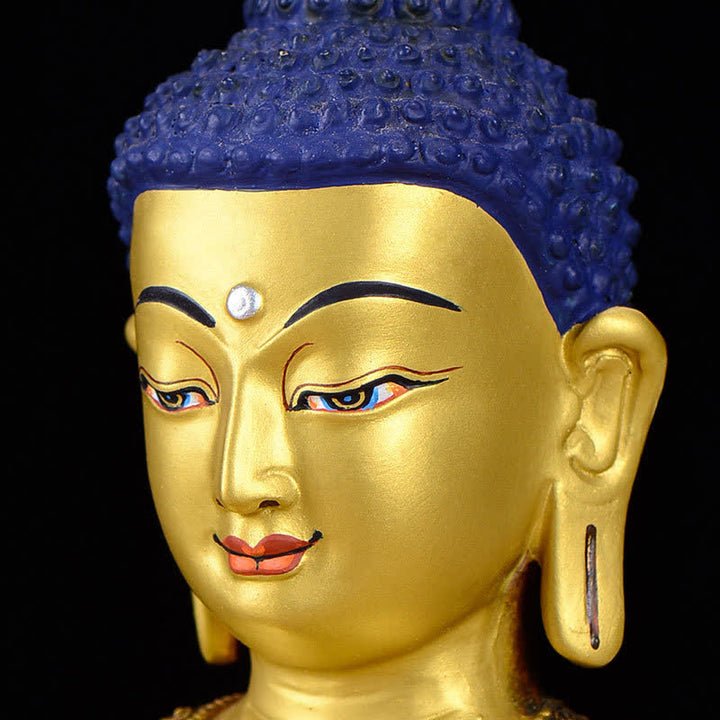 Buddha Stones Shakyamuni Mededogen Koperen Beeld Decoratie - image 7